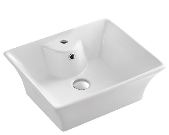 Umywalka ceramiczna nablatowa 49,5x41,5 cm, biała