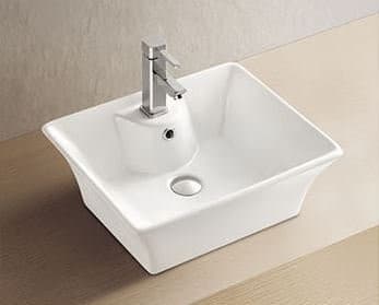 Umywalka ceramiczna nablatowa 49,5x41,5 cm, biała