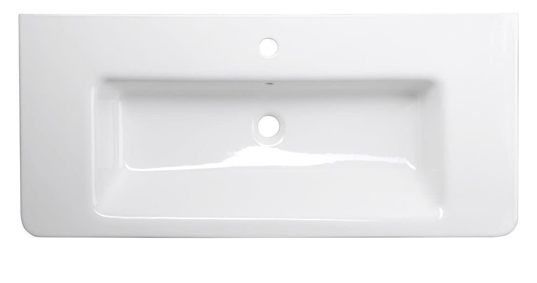 CITY umywalka ceramiczna prostokątna 100x45cm, biały