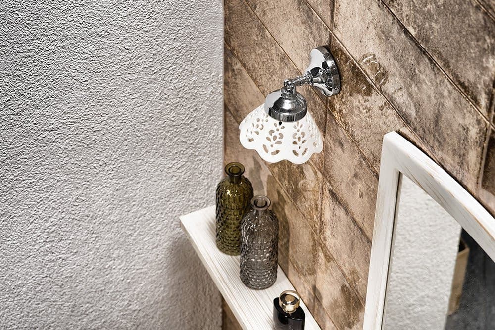 TRAPANI oświetlenie E14 40W, ceramiczne, chromowe