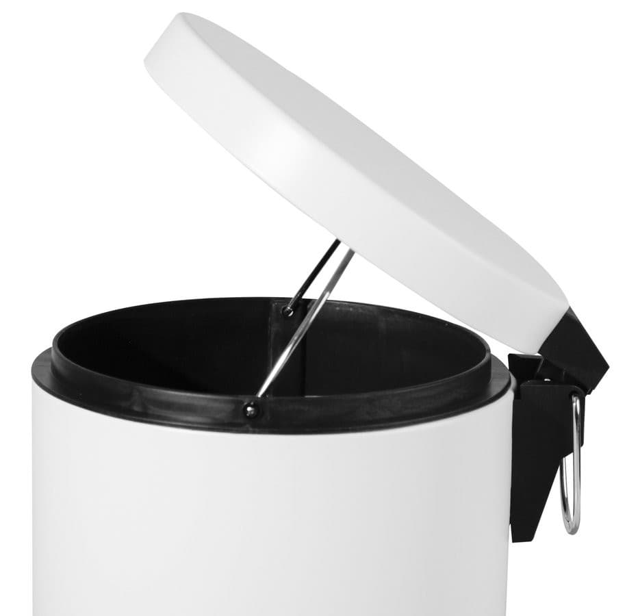 SIMPLE LINE kosz na śmieci, okrągły biały mat 3l