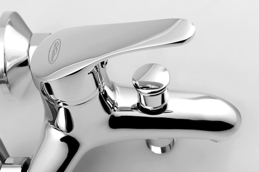 AQUALINE 35 bateria wannowa ścienna, 100 mm, chrom