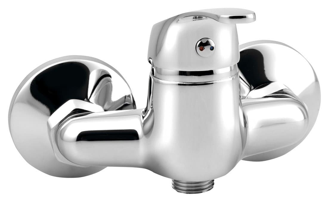 AQUALINE 35 ścienna bateria prysznicowa, 100 mm, chromowana