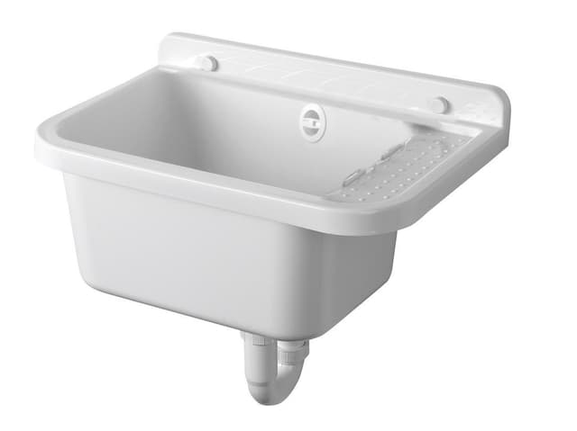Komora gospodarcza z ociekaczem 50x34cm, biały plastik