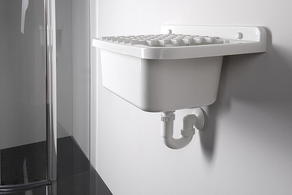 Komora gospodarcza z ociekaczem 50x34cm, biały plastik