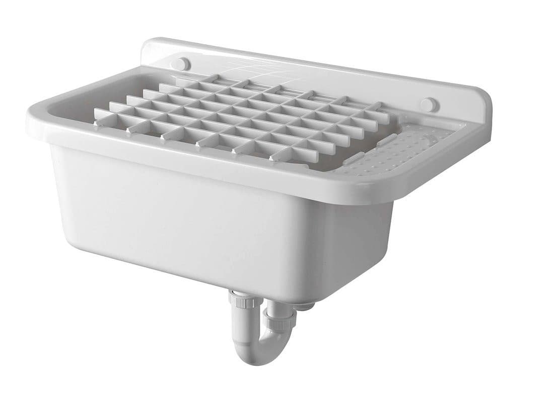 Komora gospodarcza z ociekaczem 60x34 cm, plastikowa, biała