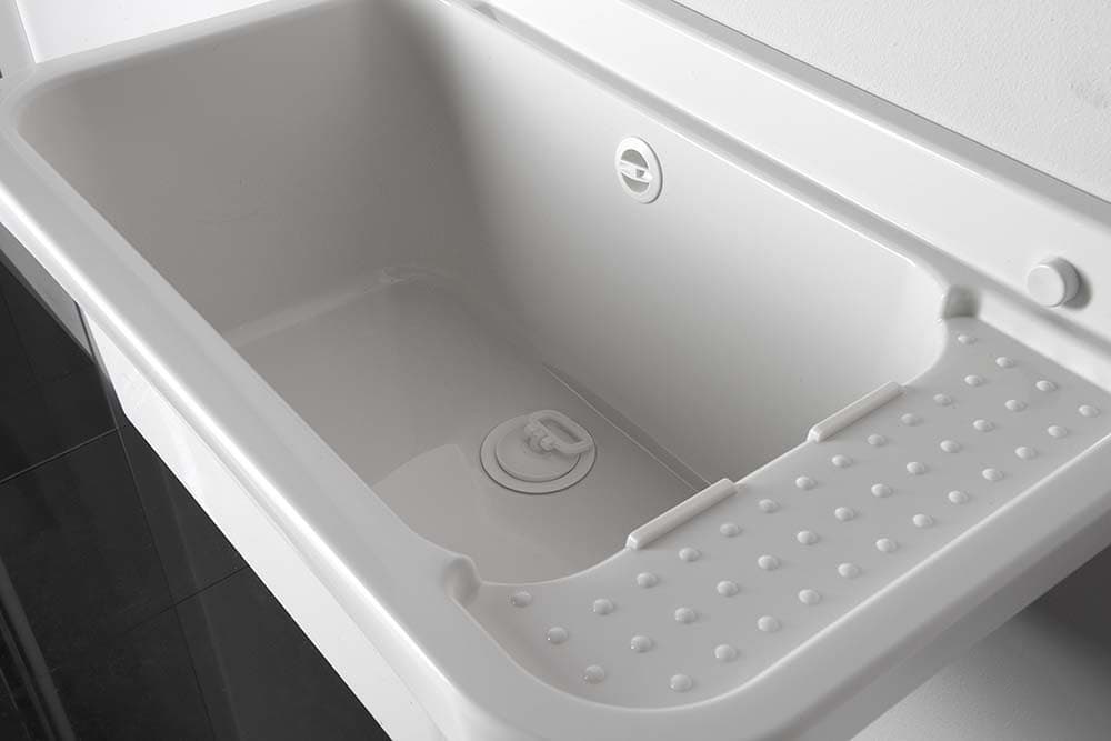 Komora gospodarcza z ociekaczem 60x34 cm, plastikowa, biała