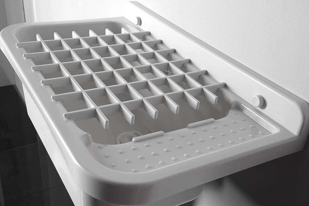 Komora gospodarcza z ociekaczem 60x34 cm, plastikowa, biała