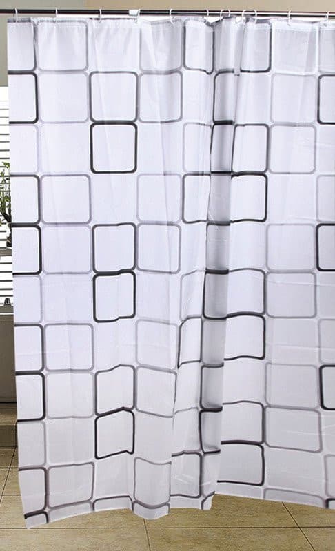 Kraciasta zasłonka prysznicowa 180x180 cm z winylu
