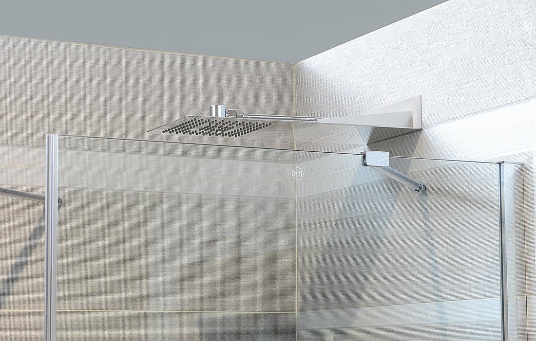 SLIM deszczownia ścienna 220x500x2,4mm, stal nierdzewna mat