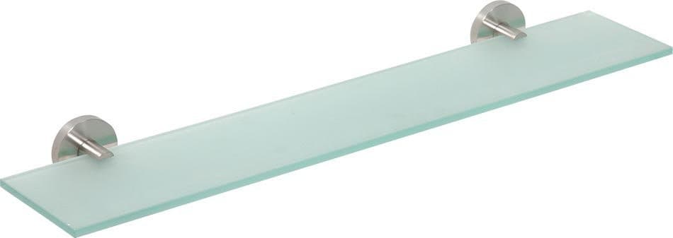 X-STEEL półka szklana 600mm, stal nierdzewna matowa