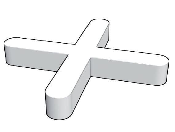 Krzyżyki dystansowe plastikowe 2,5mm, 200szt.