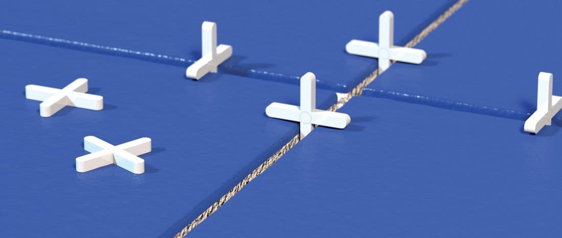 Plastikowe krzyżyki dystansowe 1mm, 200 sztuk
