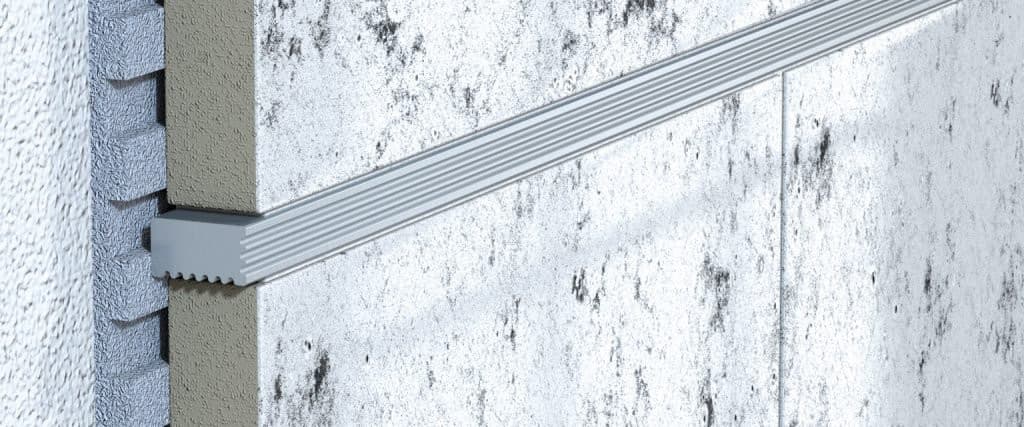 Profil fugowy U, aluminiowy szczotkowany 100 cm (9x5 mm)