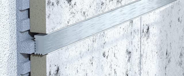 Profil fugowy U, aluminiowy szczotkowany 100 cm (9x5 mm)