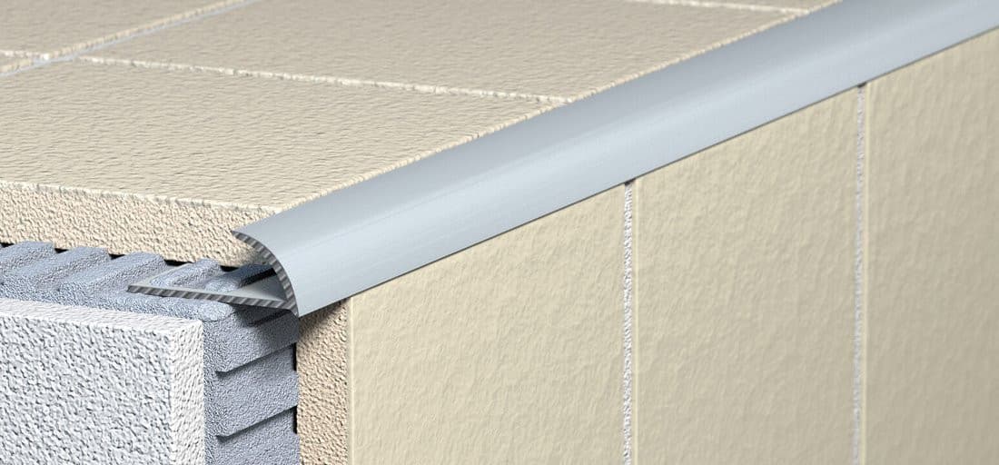 Matowy profil narożny O, 250cm, 10mm, aluminium anodowane