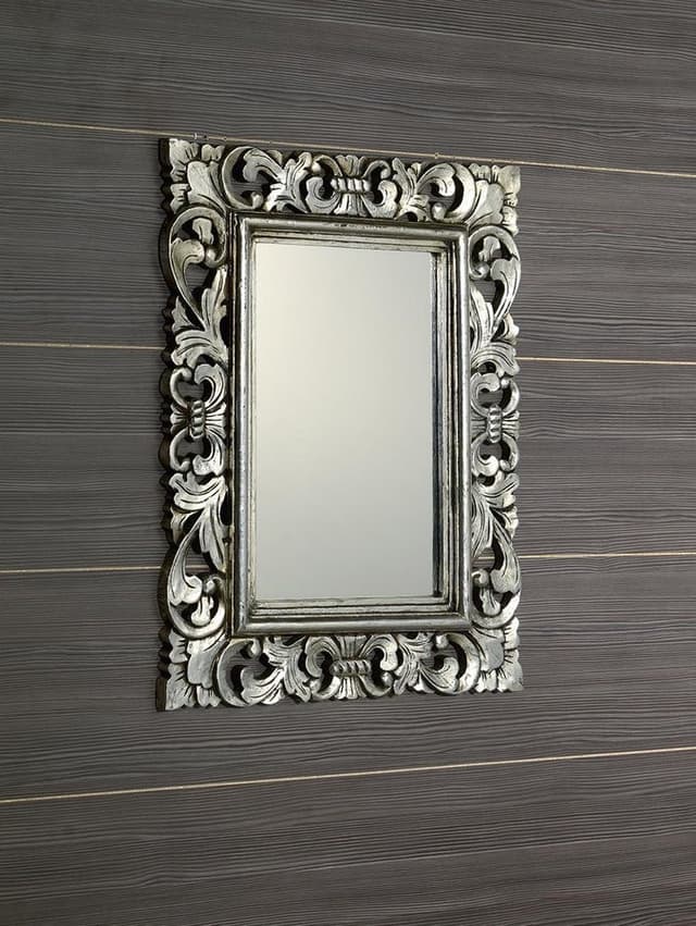 SAMBLUNG Lustro prostokątne w ramie srebrnej 60x80 cm