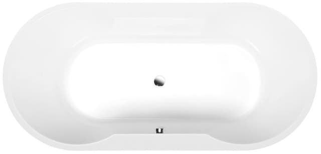 IO wanna owalna 180x85x49 cm, akryl, biała