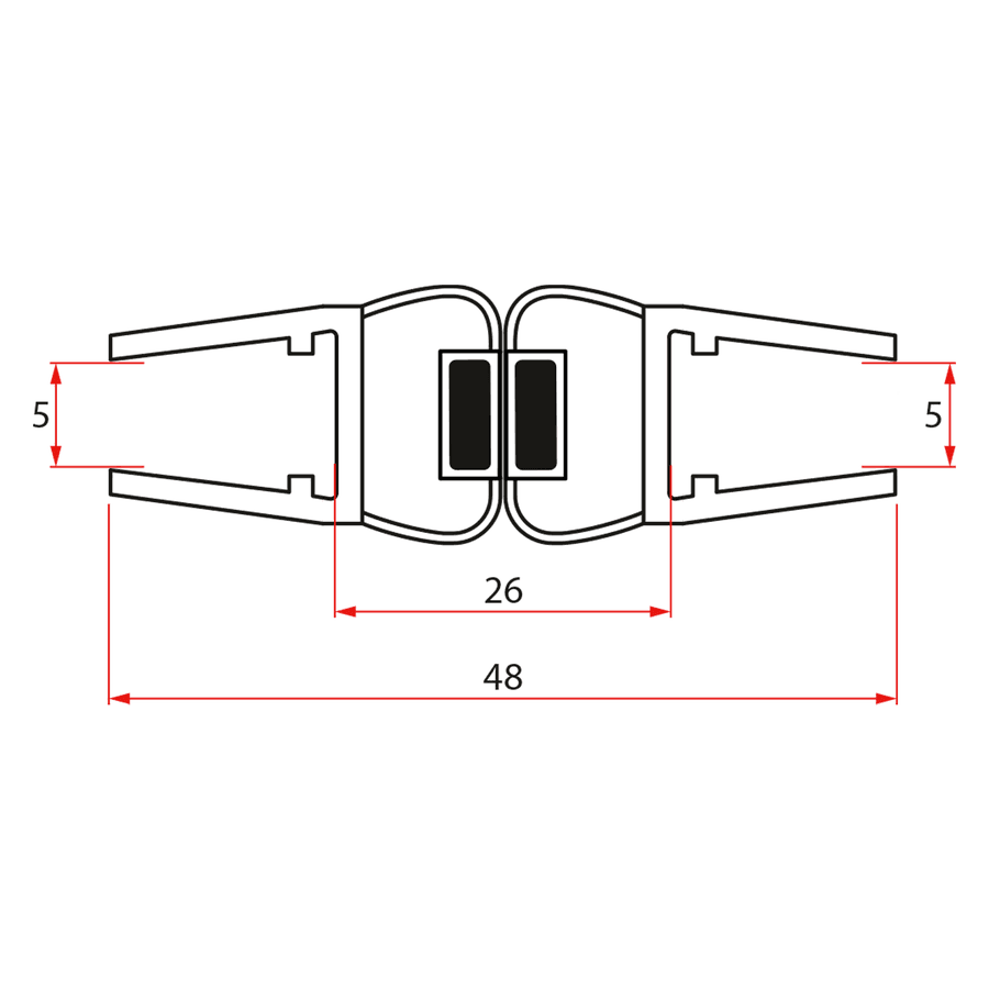 Zestaw uszczelek magnetycznych do YB93 - 1 szt.