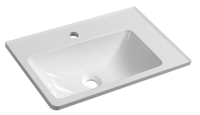 ARANA umywalka narożna kompozytowa 56x35 cm biała prawa
