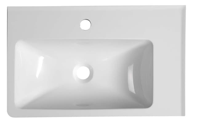 ARANA umywalka narożna kompozytowa 56x35 cm biała prawa