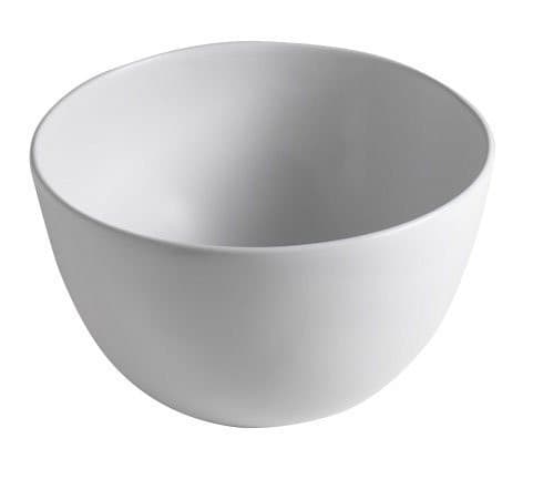 DOME umywalka ceramiczna nablatowa wysoka, okrągła, biały, Ø 45,5 cm