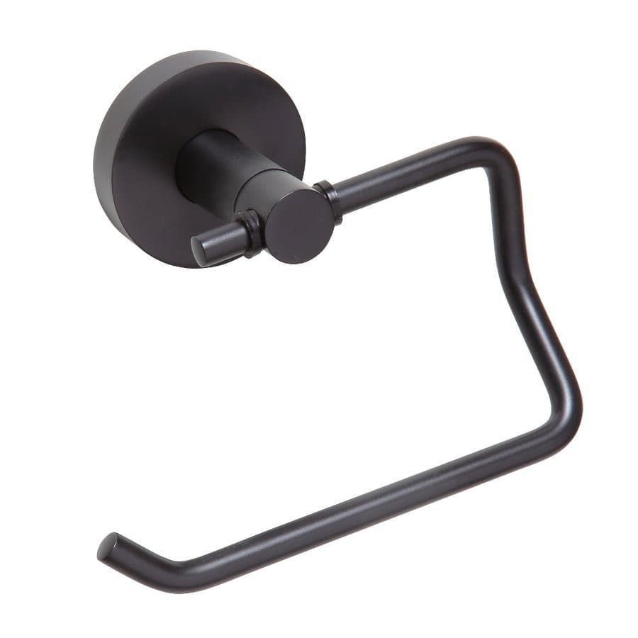 X-ROUND BLACK wieszak na papier toaletowy, czarny
