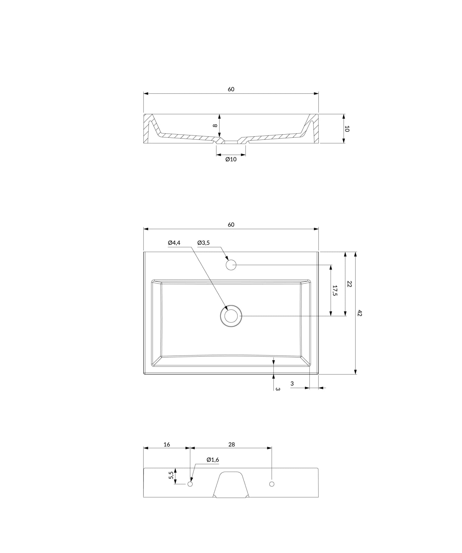 THASOS600BP Rysunek techniczny