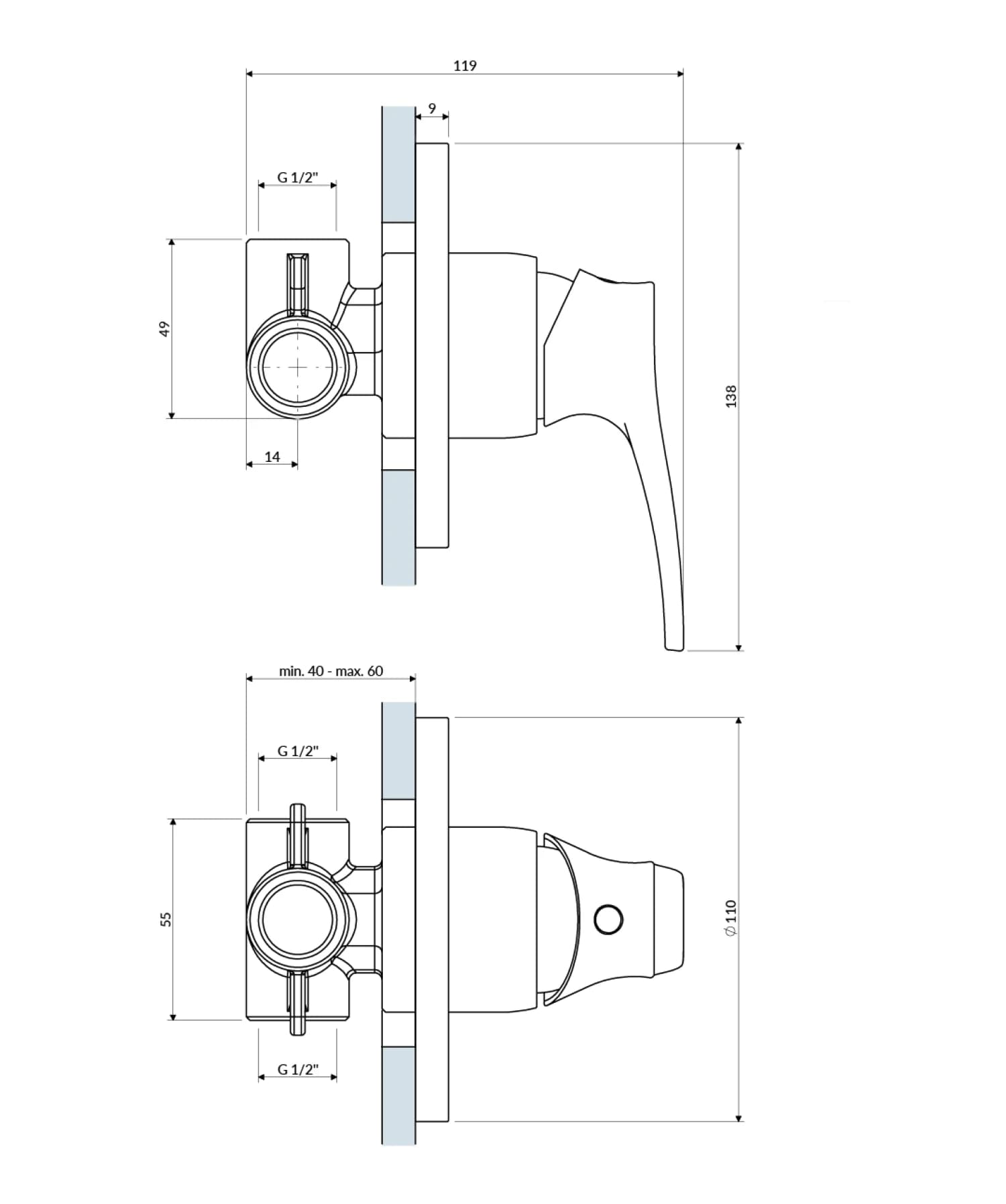 AD5145CR Rysunek techniczny