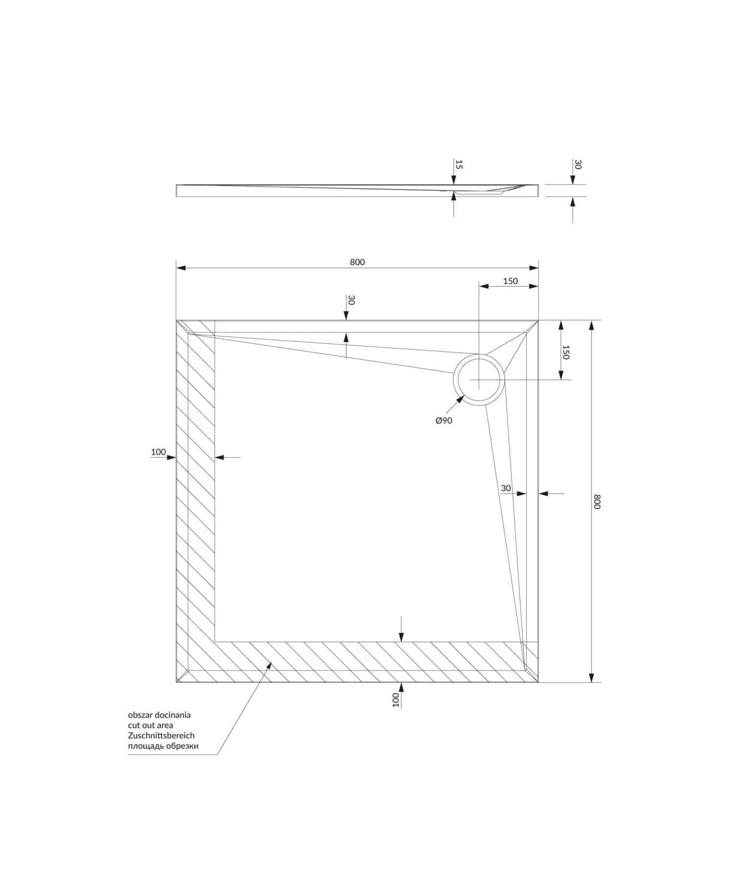 STONE80-KBM Rysunek techniczny