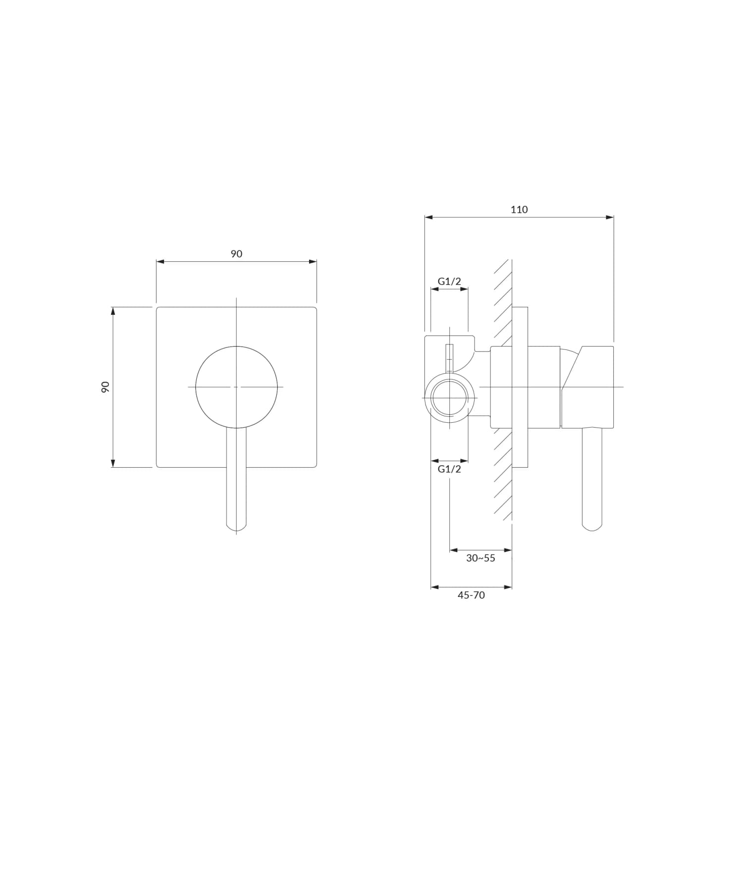 Y1245-KCR Rysunek techniczny