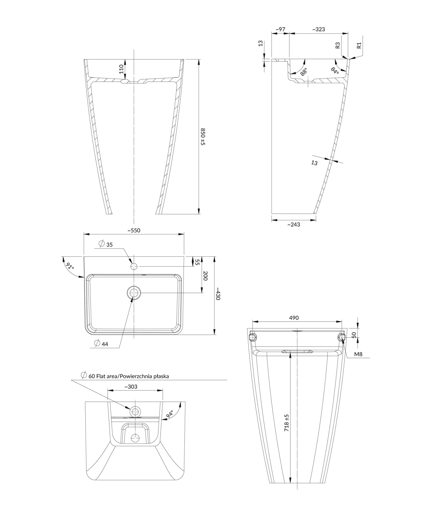 PARMAUWBP Rysunek techniczny