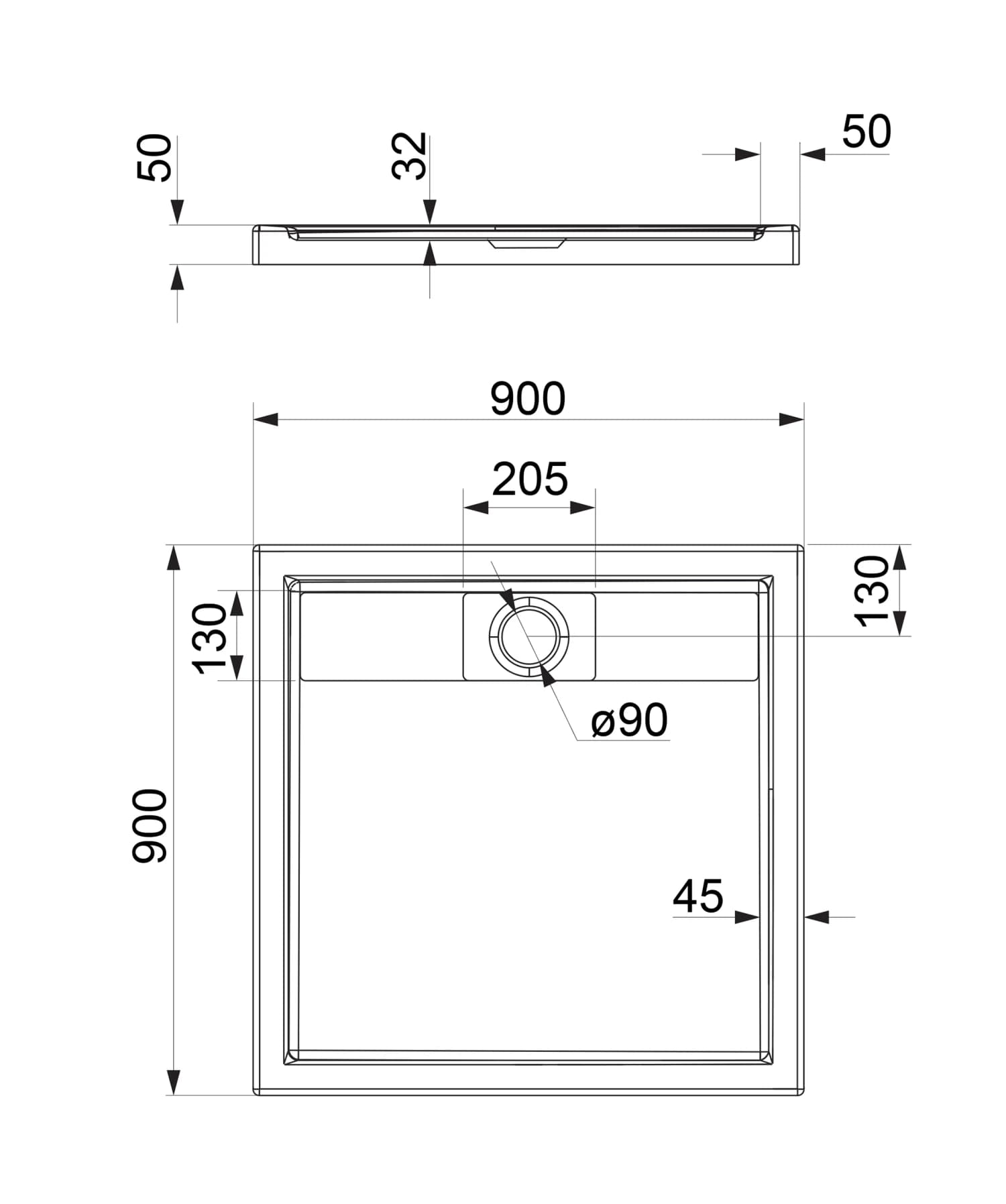 BROOKLYN90-KBP Rysunek techniczny