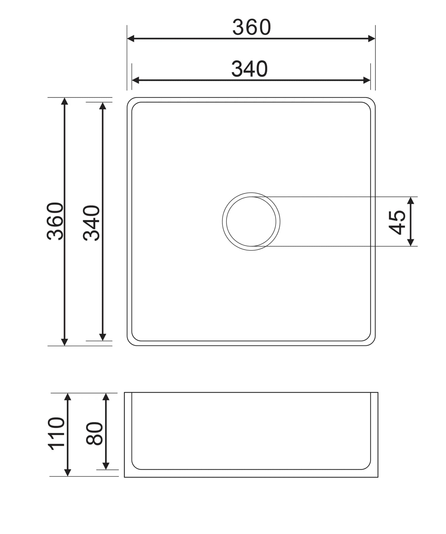 PASADENA360BP Rysunek techniczny