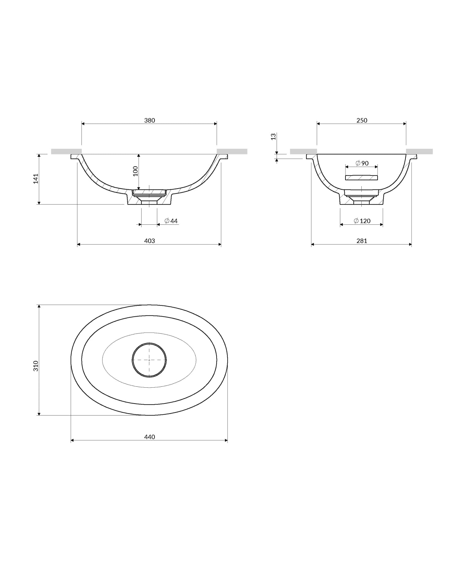 SHELL380UPDB Rysunek techniczny