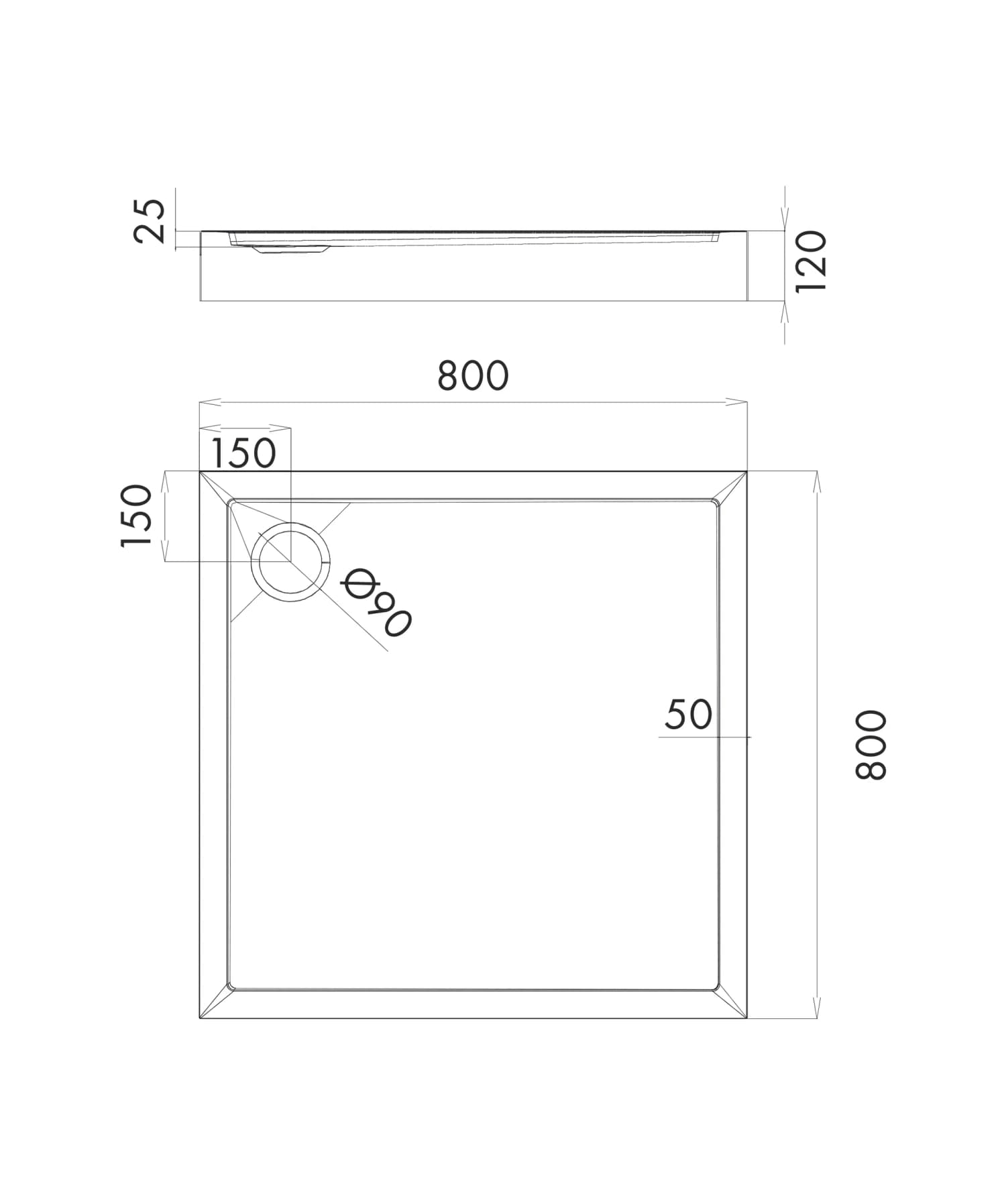 CAMDEN80-KBP Rysunek techniczny