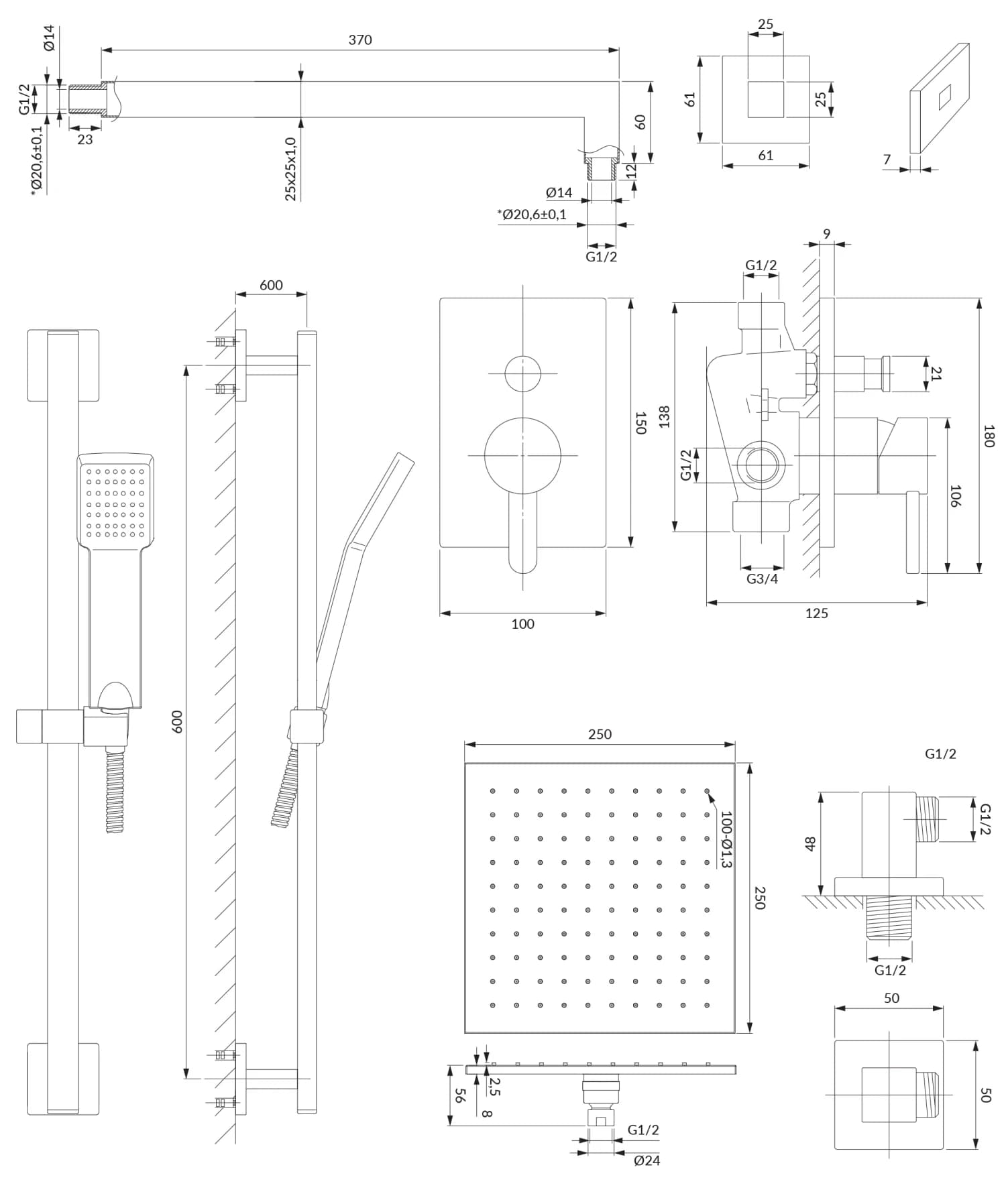 SYSDA12ACR Rysunek techniczny
