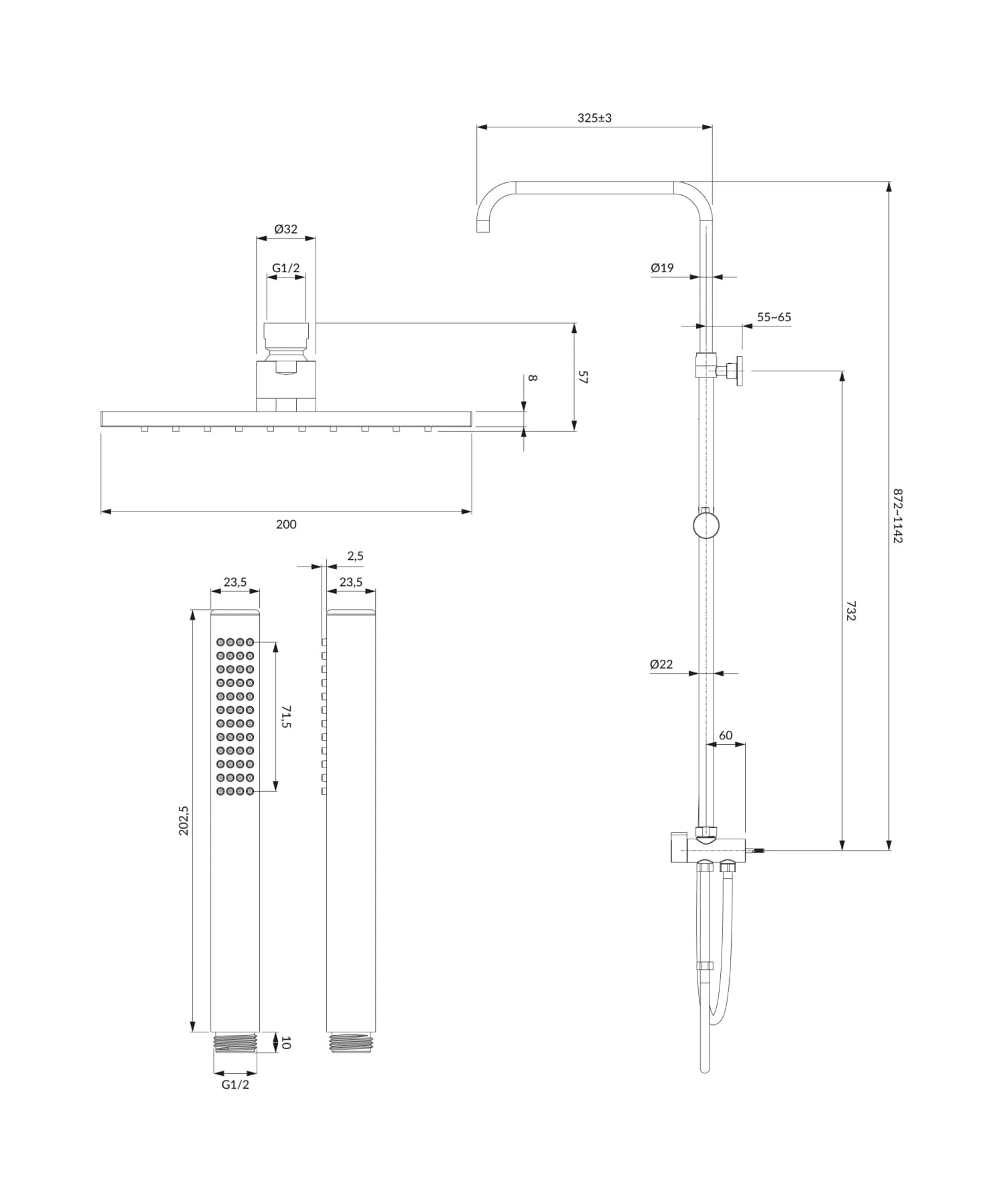 SYSY-KCR Rysunek techniczny