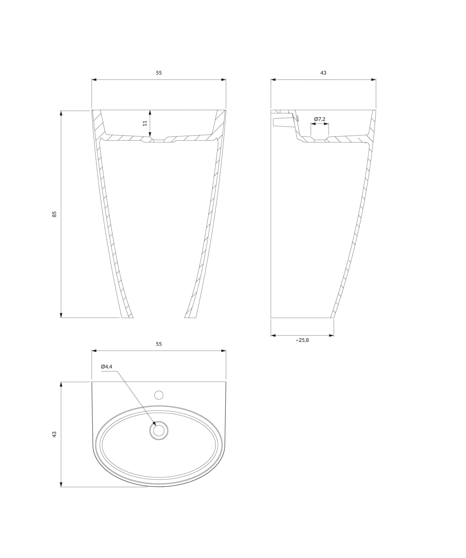 SIENAUWBCP Rysunek techniczny