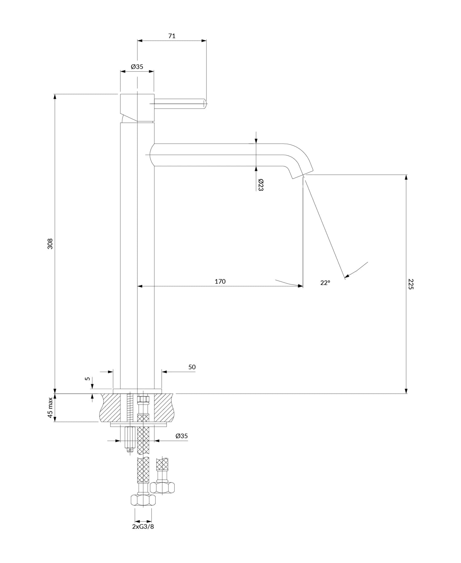 Y1212BL Rysunek techniczny
