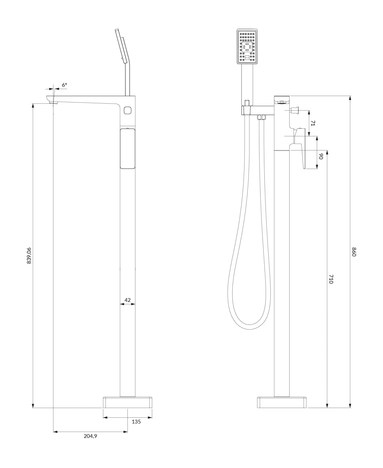 PM7433BL Rysunek techniczny