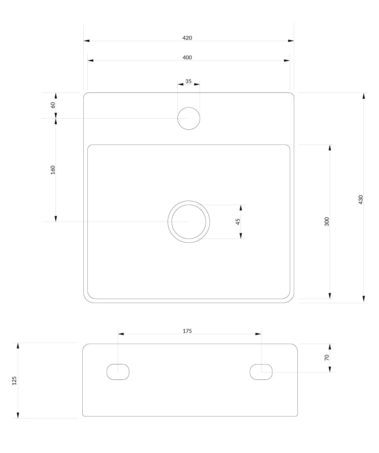 GARLAND420BP Rysunek techniczny