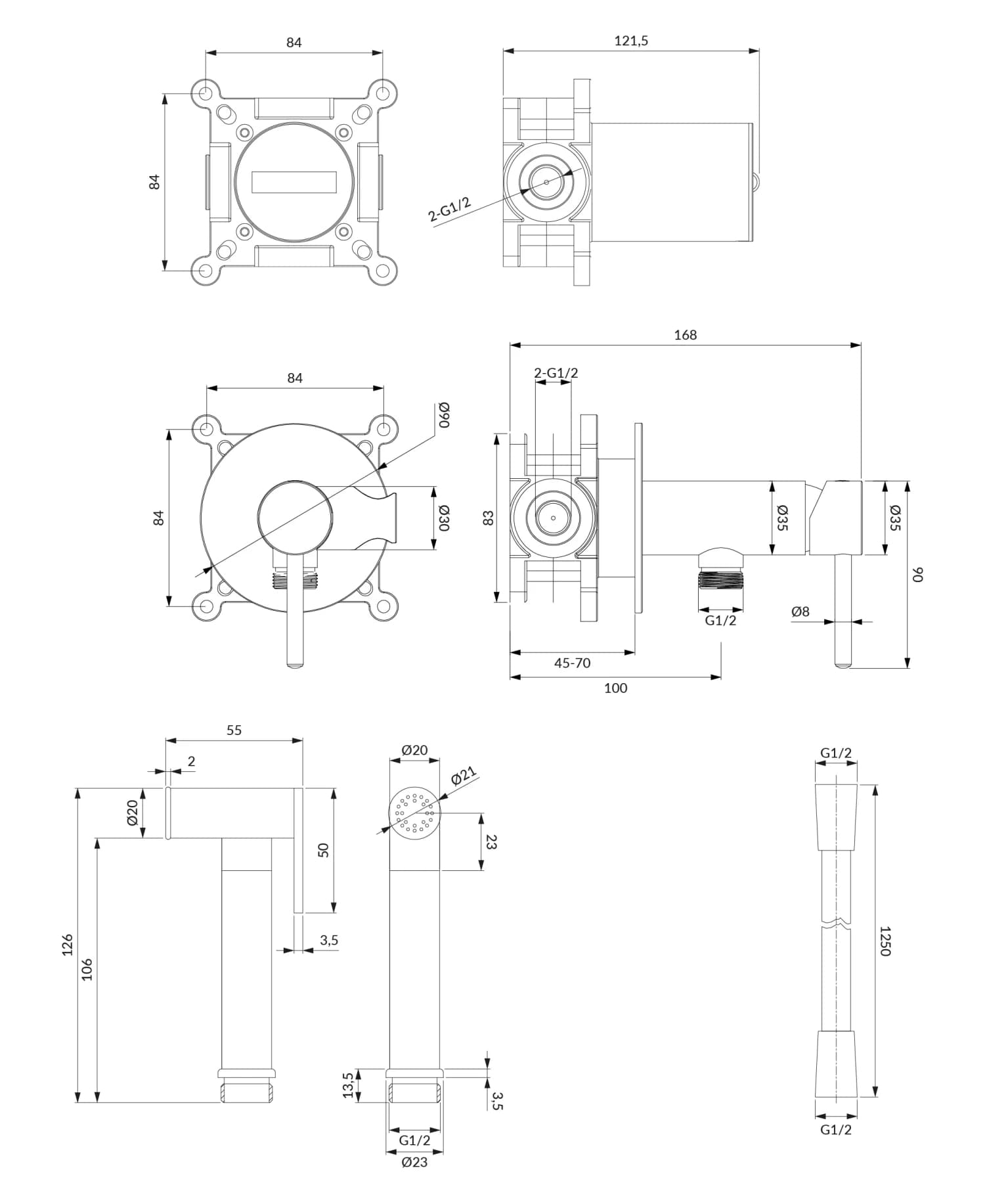 SYSYBI2GL Rysunek techniczny