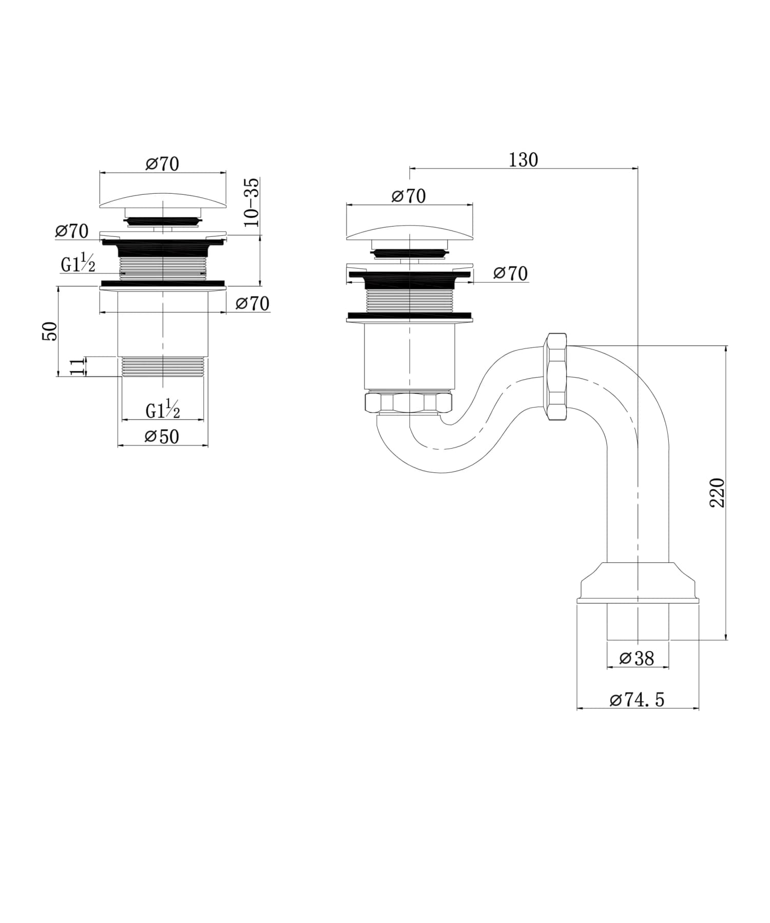 SYOM-W10BR Rysunek techniczny