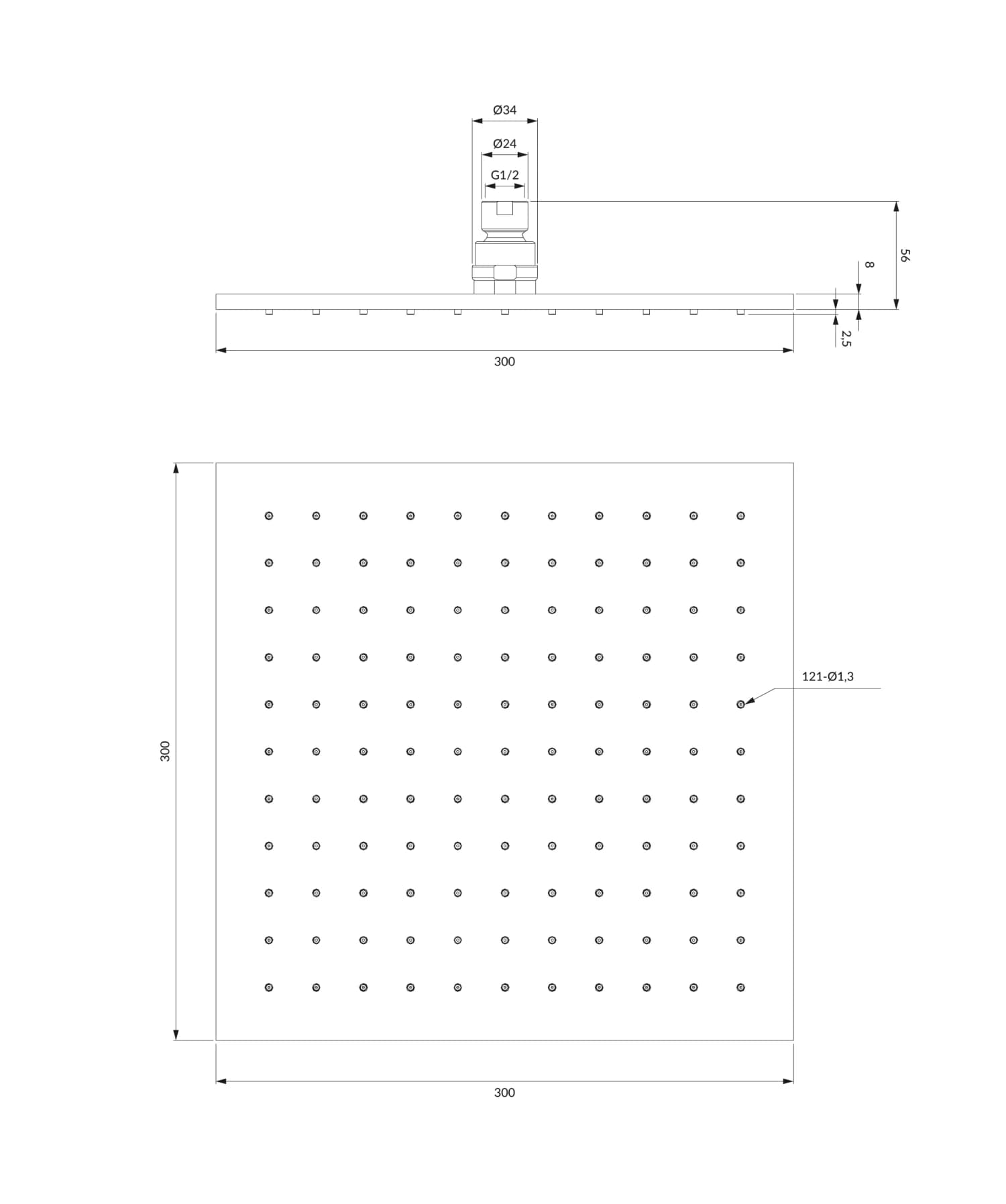 WG230CR Rysunek techniczny