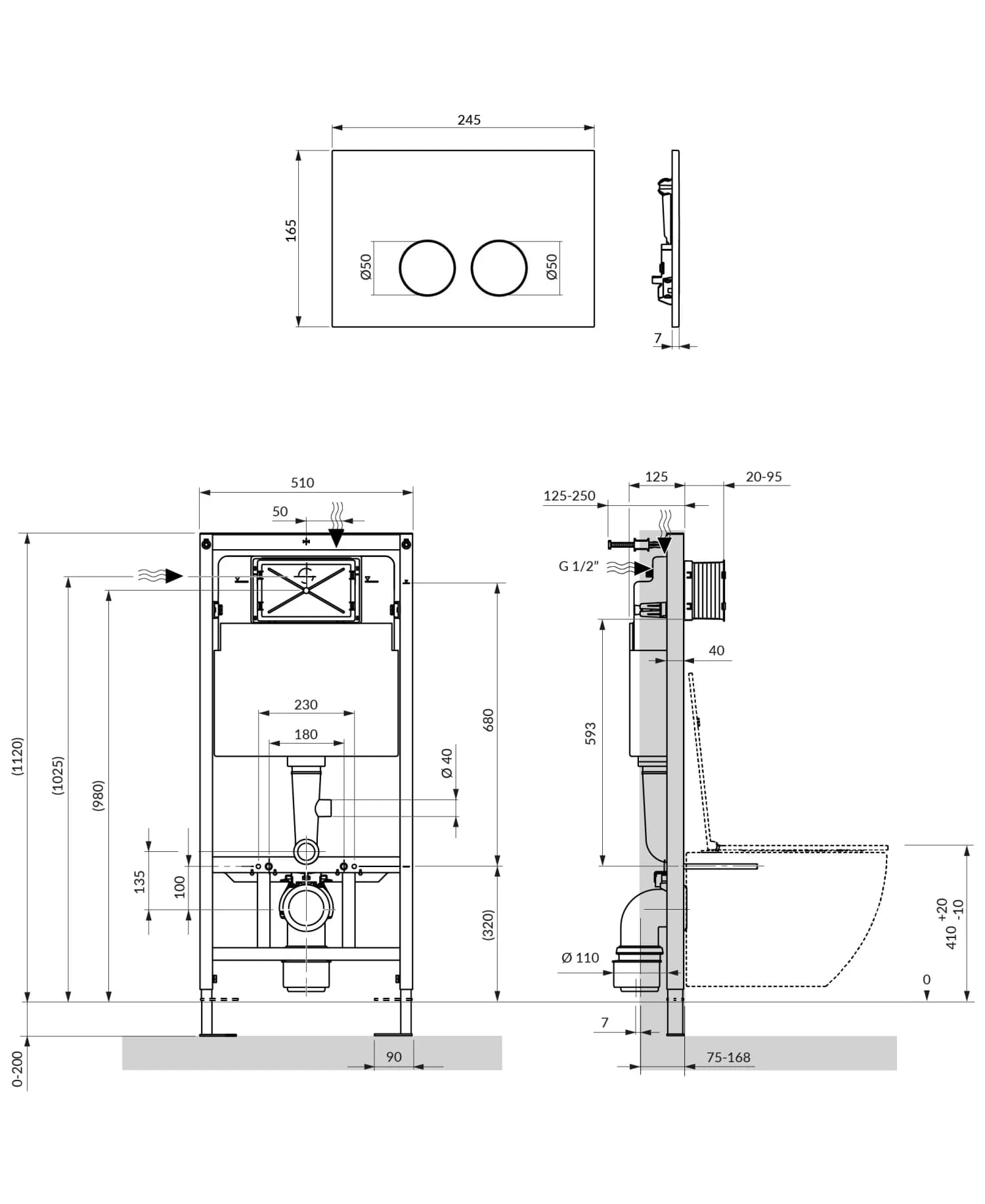 STFWC1M-RBP Rysunek techniczny