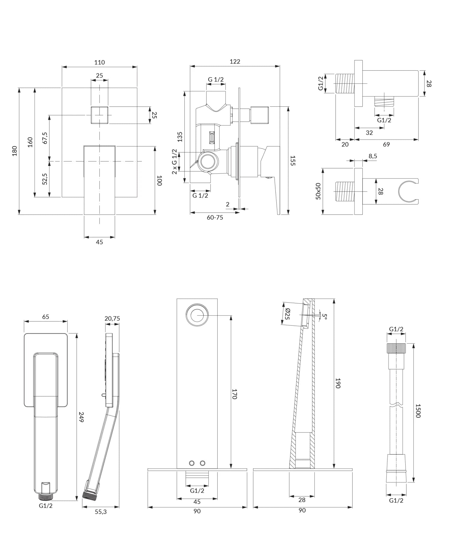 SYSFRW01CR Rysunek techniczny