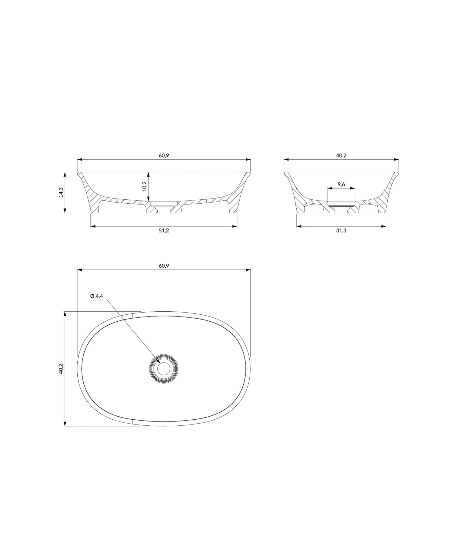 CLASSICAUNBM Rysunek techniczny