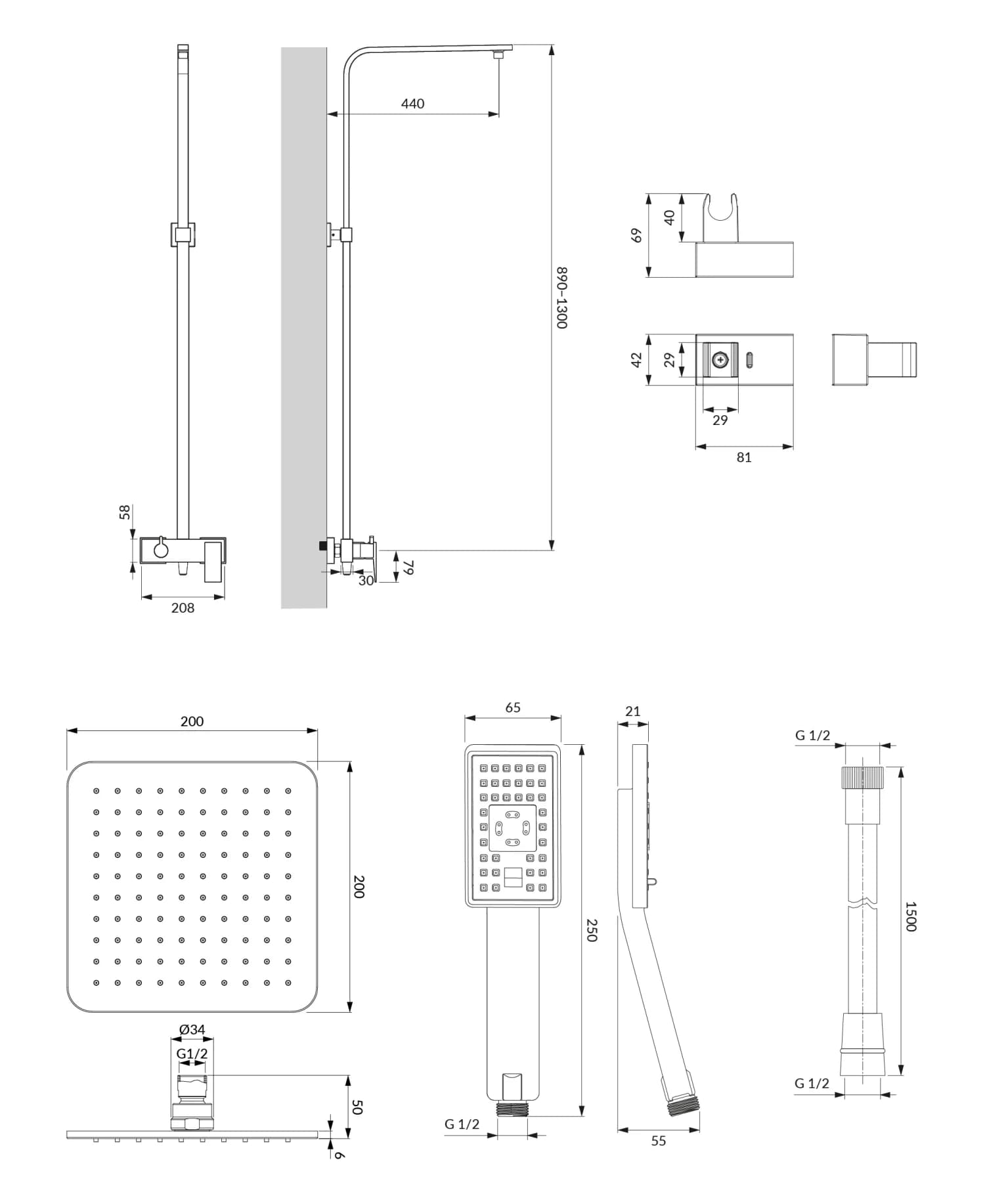 PM7444BL Rysunek techniczny