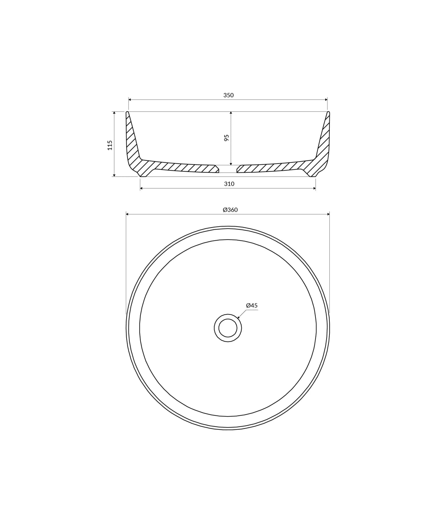TULSA355BP Rysunek techniczny